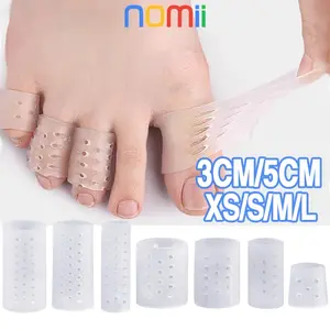 2Pcs Silicone Gel Little Toe Tube Protector Toes Covers Prevents Blisters Anti-Friction Breathable Foot Care Pedicure Tools