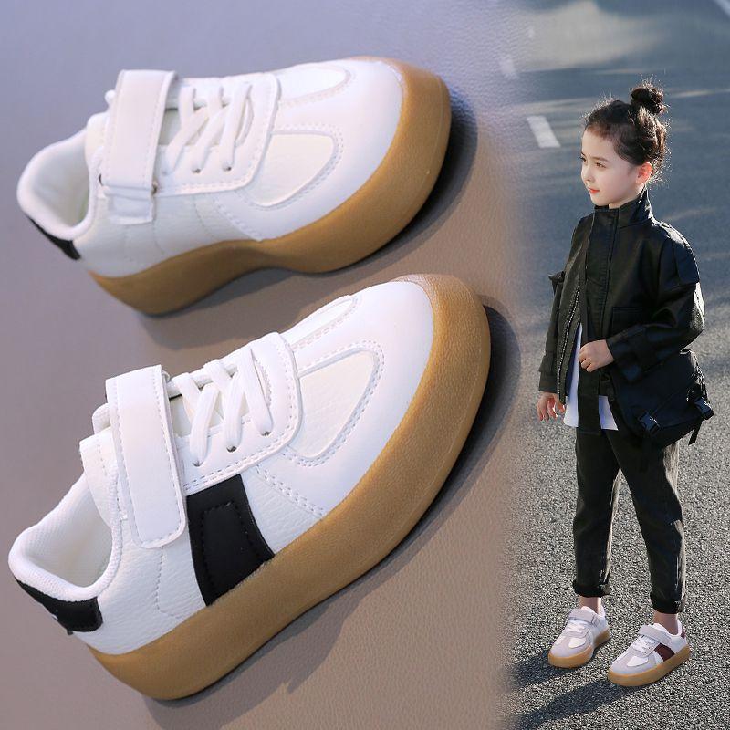 Children's Shoes Children's Sneaker 2024 New Girls' Sneakers Boys' Moral Training Shoes Middle and Big Children Students Soft Bottom Skateboard Shoes 5