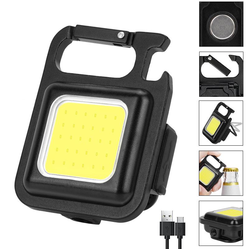 Product Introduction of Keychain Light LED Outdoor USB Mini COB Work Light Car Repair Light Household Emergency Night Light Portable Light 7