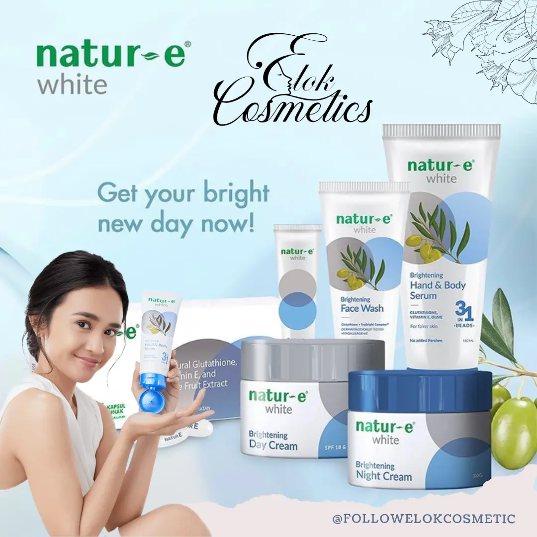 NATUR-E ️ WHITE LENGKAP VITAMIN | SERUM | FACEWASH | PELEMBAB ORIGINAL ️BPOM
