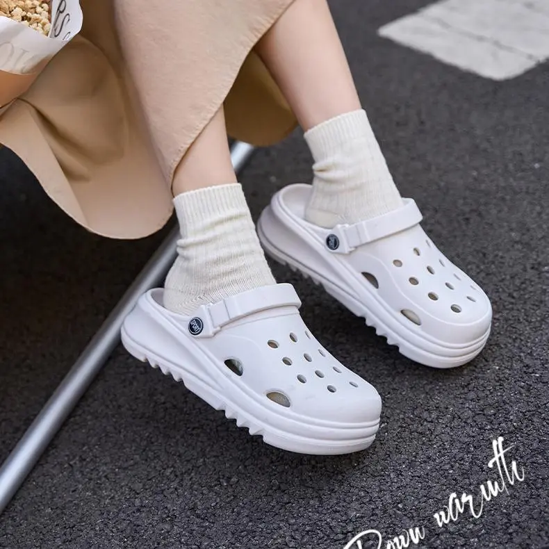 Women's Summer Thick Soles EVA Slippers Non-slip Hollow Shoes Students Beach Sandals
