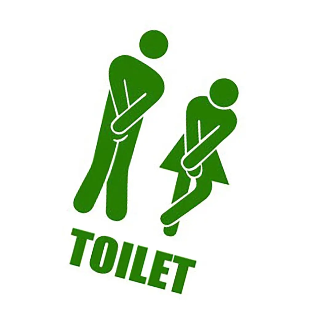 Durability Self Adhesive Toilet Sign Man & Woman Toilet WC Sticker for Bathroom Door Wall Stylish and Easy to Install