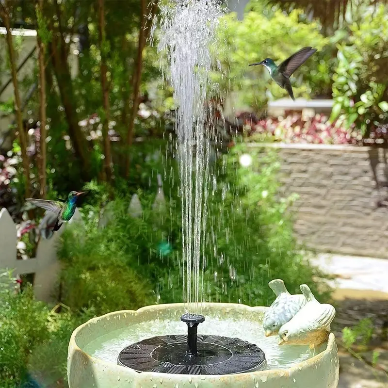 Solar Powered Fountain Pump, Outdoor Solar Bird Bath Fountain, Independent Floating Fountain, Suitable for Garden, Pond, Pool, Garden, Fish Tank, Decor 5