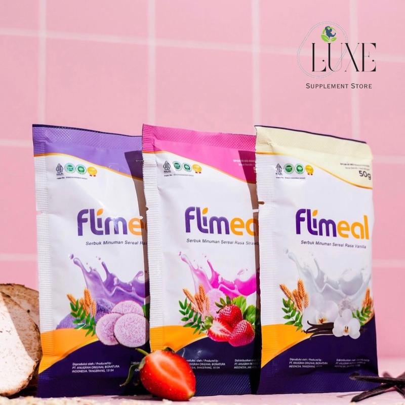 1 SACHET FLIMEAL Minuman Serbuk Susu Sereal Flimty Rasa Coklat Vanilla ...