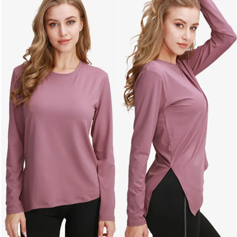 Women Sports Fitness Shirts Long Sleeves Yoga T-Shirts Training Workout sweatshirts Running Sportswear