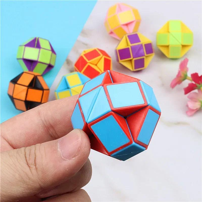 Product Introduction of Folding Magic Snake Ruler Puzzle Antistress Cube Educational Toy Kids Birthday Party Favors Goodie Bags School Reward 13
