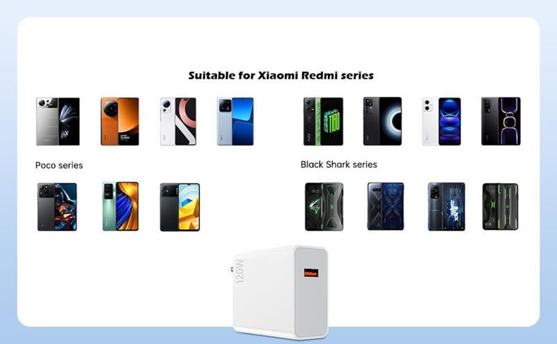 Product Introduction of For Xiaomi 120W fast charger 6A type C cable for Android phone fast charging adapter Universal Travel Charger for Xiaomi Redmi Note 10 11 11e pro, K20 K30 K40 mi 11 Poco X3 F3 7