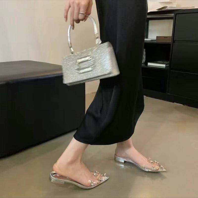 Giày sandal búp bê đính đá sang xinh cao 3 cm Nữ Shoes DéP Sandal GiàY giày  bệt