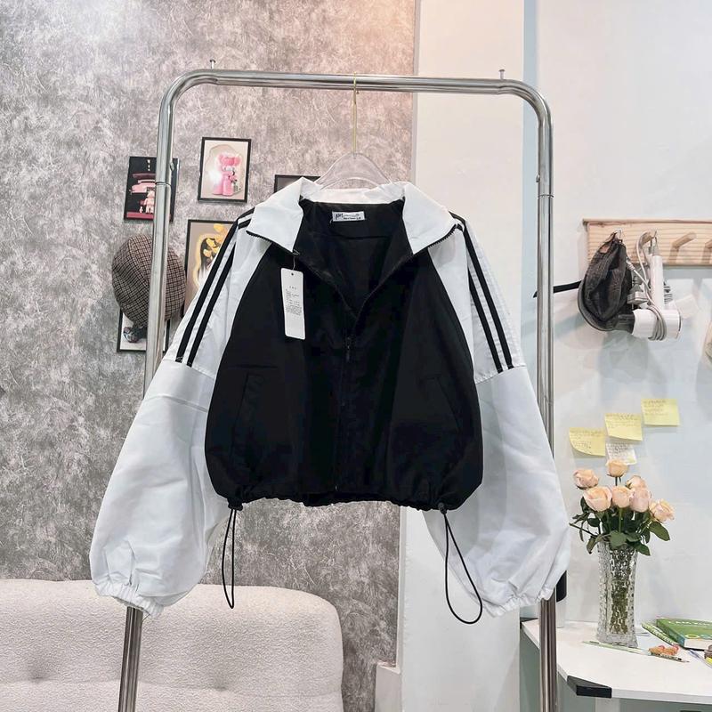 Áo Khoác Dù 2 Lớp Form Rộng Dáng Croptop Phối Màu Unsiex Nữ Form Rộng Mẫu Mới Cực Hot 4
