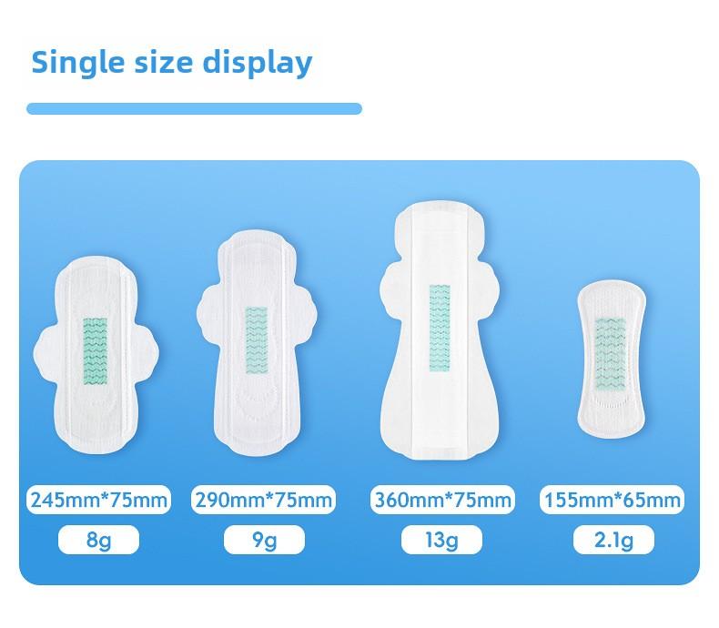 Product Introduction of Wholesale English packaging Sanitary napkins Daily pads Polymer hot air cloth Aunt napkins 1