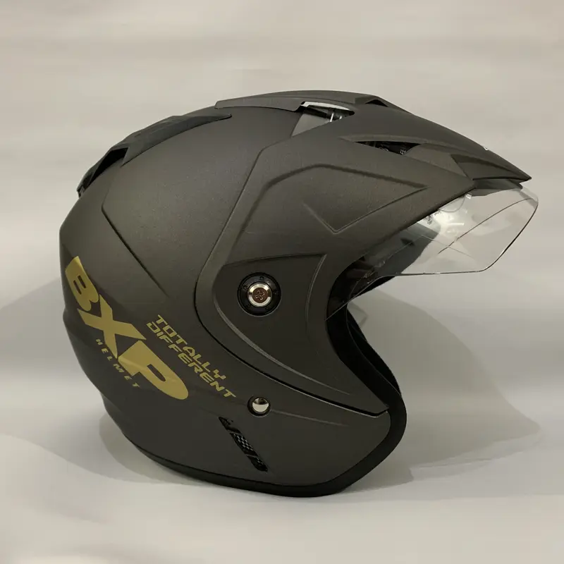 Helm GL Abu-Abu Doff Solid - Single Visor - 1 Kaca - Helem SNI - Helmet Dewasa 1