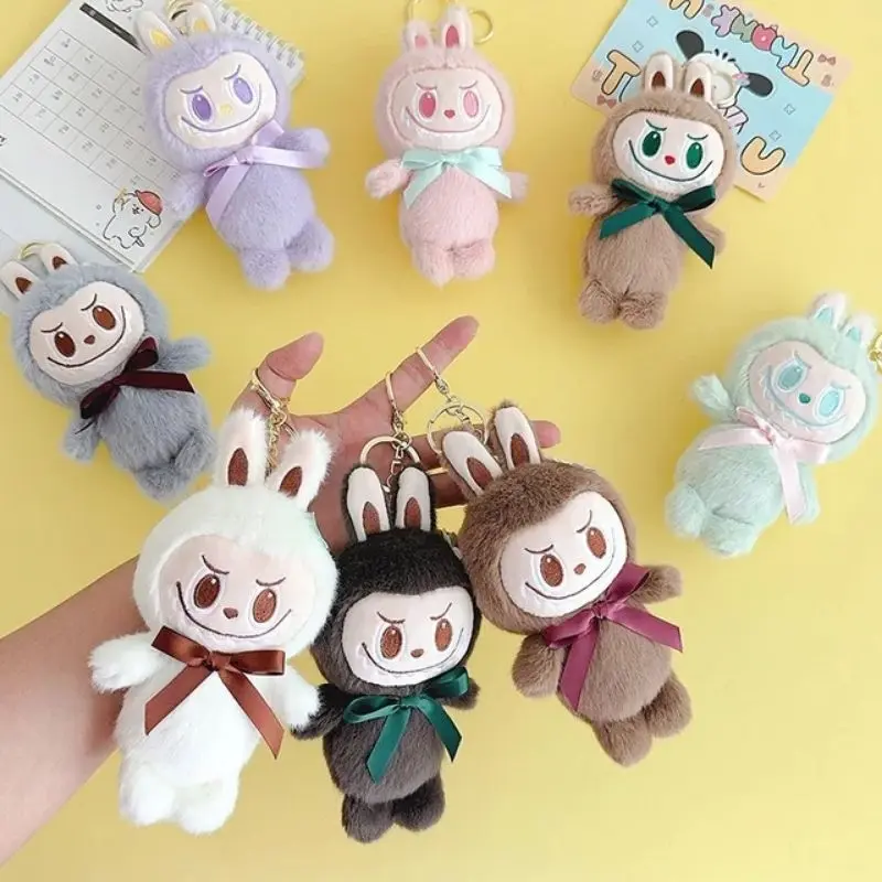 Cod Gantungan Kunci Boneka Labubu The Monsters Exciting Macaron Labu-Labu halus dan lembut Biru Coklat Pink Ungu Hadiah