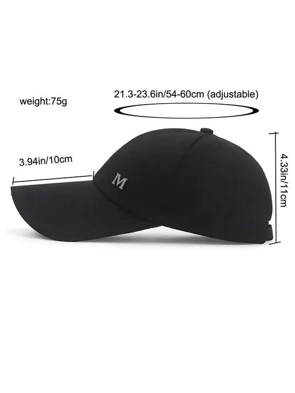 Unisex Casual Trendy Letter Decor Baseball Cap, Street Style Sportive Baseball Cap, Fashion Hat for Men & Women for All Season 5