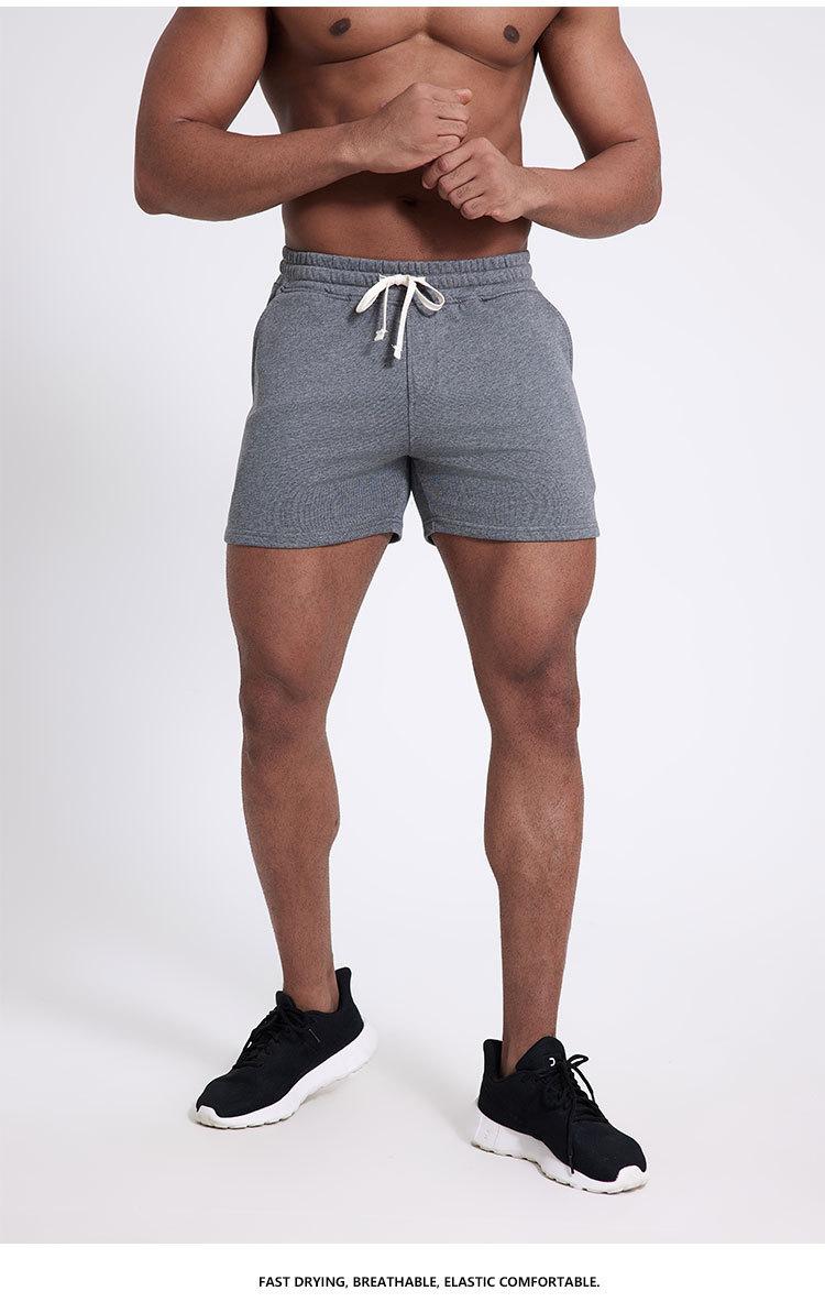 Product Introduction of Fitness shorts American men's casual stretch three quarter pants 5