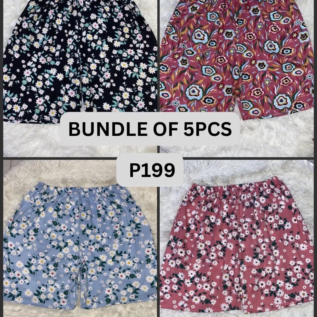 5pcs for ₱215 Boho Short Knee Length