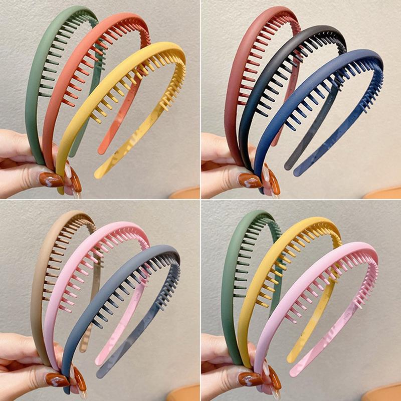 Toothed anti slip pressure broken hair simple hair clip headband 0