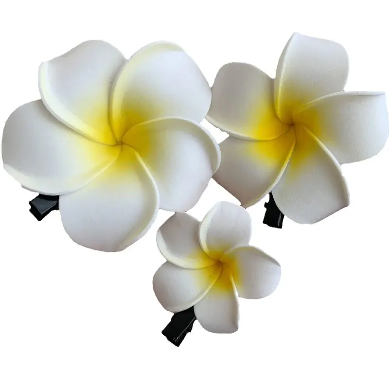 Egg flower headdress simulation flower sweet flower hairpin edge clip bangs clip travel seaside clip retro decoration