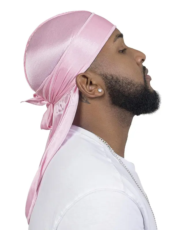 Men's Solid Color Durag, Casual Comfortable Soft Breathable Outdoor Sports Daily Hats, Fashion Bow Hat Cap Accessories for Men 3