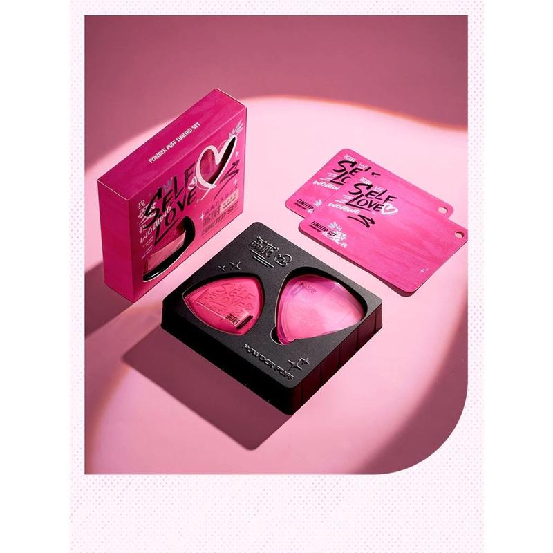 [HỎA TỐC] Set 2 bông mút Lishu Self Love phiên bản giới hạn tán nền mỏng nhẹ 6