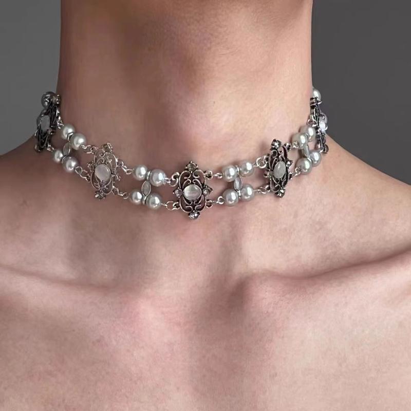 Product Introduction of Vòng Cổ Choker, Phong Cách Đường Phố Punk, Dành Cho Nam Giới, Dây Chuyền Xương Đòn Cao Cấp, Đồ Trang Trí Y2g Văn Hóa Phụ, Ngọt Ngào Và Ngầu, Cổ Áo Hoa Jewelry trang  sức  titan  cao  cấp  hàng  hiệu 11