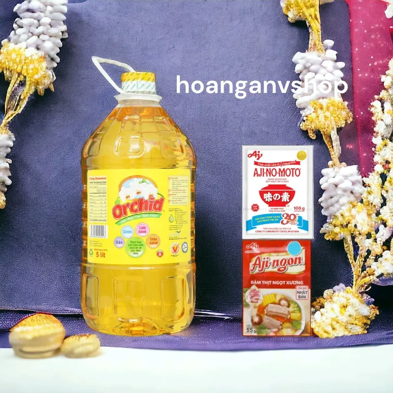 Dầu ăn Orchid 5l - Tặng 1gói Bột Ngọt Hạt Lớn 100gr, 1gói Hạt Nêm 55gr 6