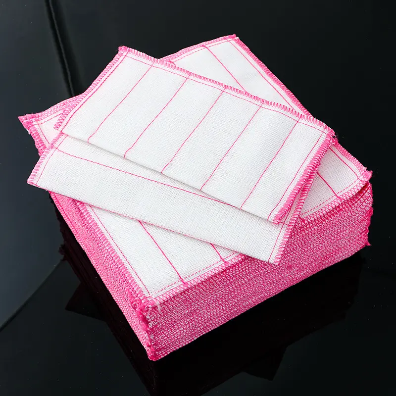Khăn lau bát đĩa Baijie, sợi bông, không dầu, dày, 8 lớp và 5 lớp, khăn lau bát đĩa, Yiwu có sẵn, Bán Buôn