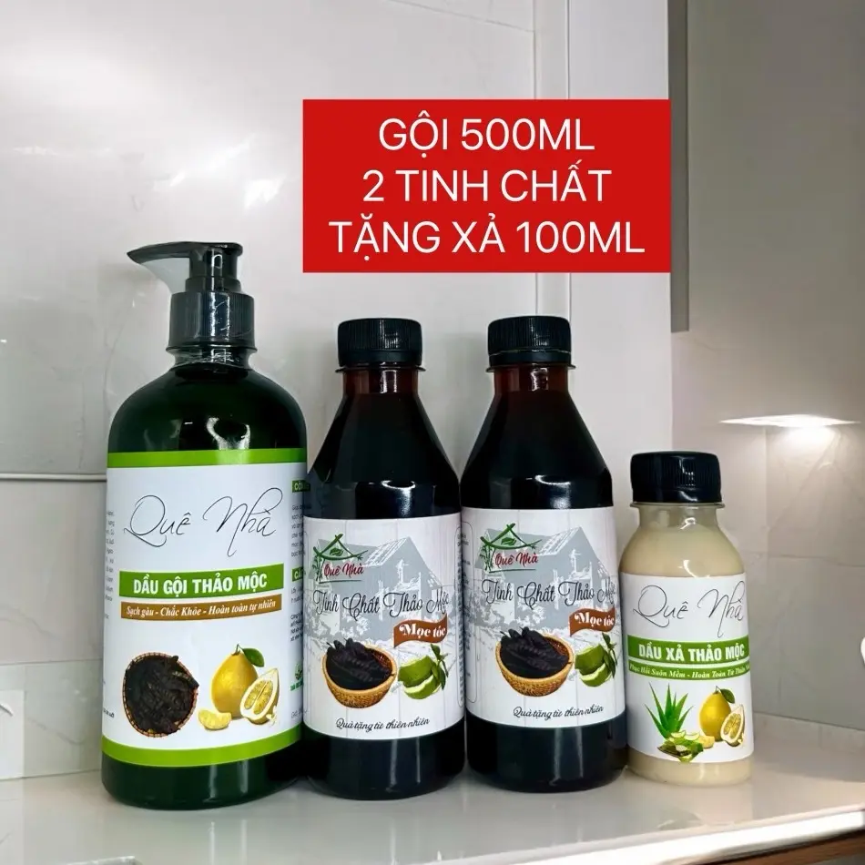 (TẶNG XẢ) Combo Dầu gội + 2 Tinh chất dưỡng tóc