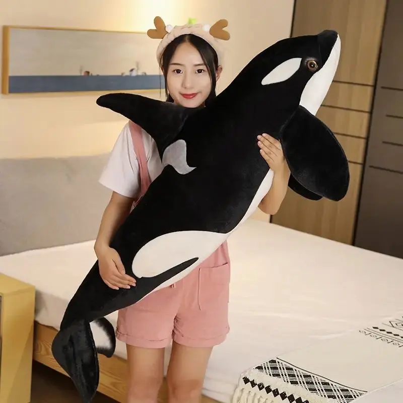 Boneka Paus Orca 80 cm /Karakter Animal / Boneka Mainan Hiu Bantal Lembut Anak/Boneka Lucu/Mainan Anak