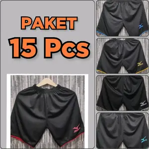100 Ribu Dapat 15 pcs Celana Olahraga Futsal Sepak Bola Sepeda joging gym Uniseks Sport pakaian termal plus size celana pendek olahraga