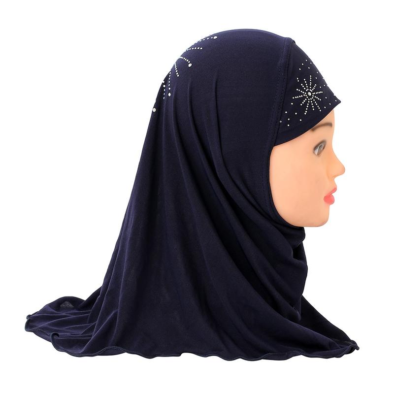 Product Introduction of 2-7 Years Old Girl Crystal Hemp Sun Diamond Tam-O'-Shanter| Detachable Gauze Cap + Three-Piece Design| Kindergarten Daily Wear and Match| Eid Trendy Child Essential selendang  bahu sulam  shawl sahara  shawl selendang 10
