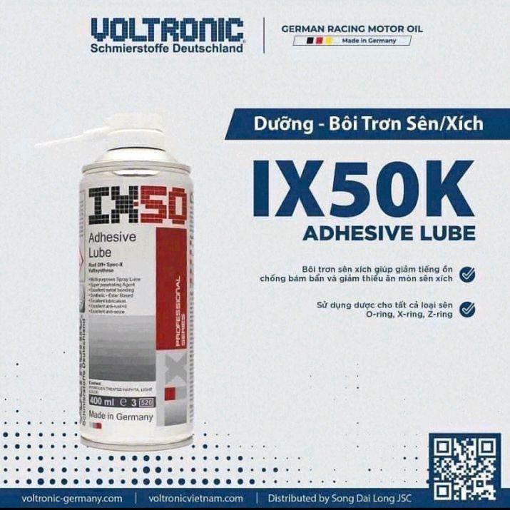 Xịt dưỡng sên Voltronic IX50 Chain Lube dung tích 400ml lx50