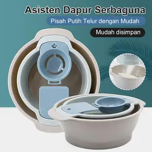 Set alat memanggang multifungsi ini terdiri dari pengayak tepung, spatula, dan pemisah telur. Terbuat dari baja tahan karat food grade dan plastik PP, cocok untuk dapur rumah dan studio kue. Ringan, praktis, dan mudah dibersihkan.