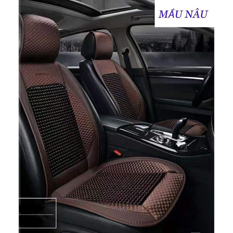 Lót Ghế Xe Ô Tô Hạt Gỗ Massage Chống Nóng Da Pu , Đem Lại Cảm Giác Êm Ái Thoải Mái Khi Lái Xe 3