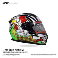 Gambar Helm JPX - Helm Full Face Storm X818 - CHICKEN RUN - FLUORESCENT YELLOW GLOSS, XXL dari JPX HELMET Kab. Tangerang 3 Tokopedia