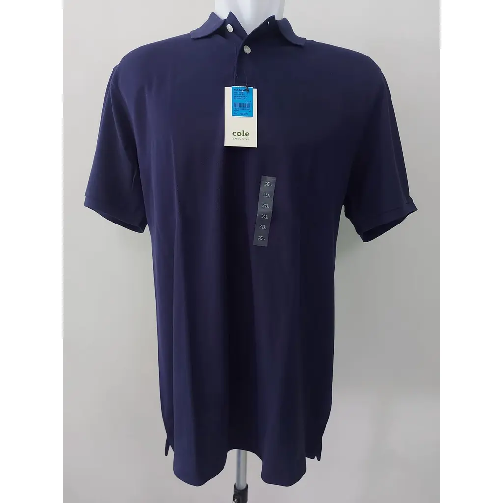 XL-POLOSHIRT-KAOS KERAH PRIA-REGULAR FIT-C0LE-NAVY POLOS