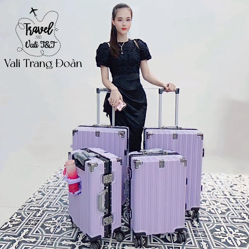 TĐ93_A3 - Vali Khung Nhôm TÍM - CỐP ko dây - 2 Ngăn Kéo Kín RIÊNG SIZE 28 chỉ có 1 Ngăn Kín - Khay đựng nước-có ngăn chống nước- BH 2 NĂM - LỖI 1 ĐỔI 1 TRONG 7 NGÀY Nam valik hung