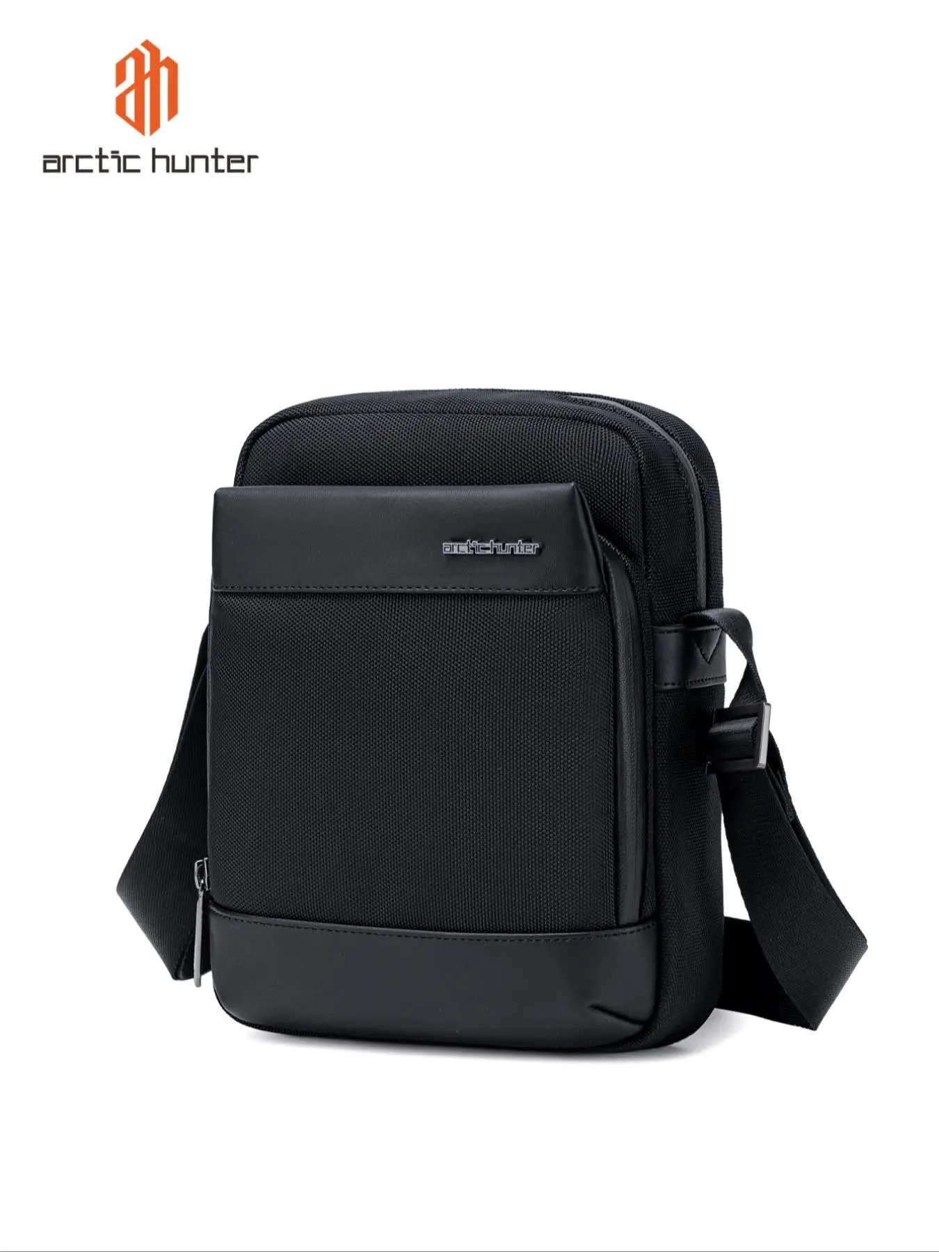 Men's Business Solid Color Zipper Crossbody Bag, Casual Waterproof Shoulder Bag for Daily Used, Multi-functional Sling Bag for Men