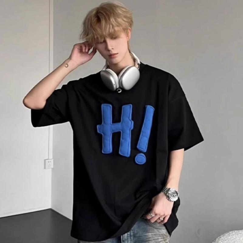 Áo Thun Nam Họa Tiết Nổi Chữ Hi HeiLit Phông Tay Lỡ Chất Vải Cotton Co Giãn Chuẩn Form Unisex 6