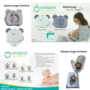 Omiland Bantal Lengan Menyusui Peang Nursing Pillow Panda Series / Omiland Waslap Tangan / Lap Mandi Sloth Series - Bahan Lembut Dan Premium