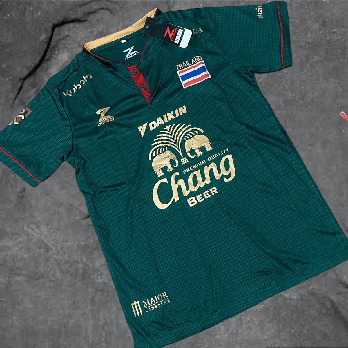 เสื้อโปโลคอจีนL-daikin เสื้อฟุตบอลคอจีนทีมซาติไทย Comfortable