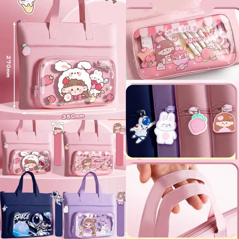 Tas les / sekolah anak serbaguna tutor bag kantong serbaguna cute hand bag 4