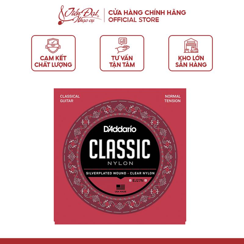 Bộ Dây Đàn Guitar Classic D'Addario EJ27N EJ45 EJ45C EJ49