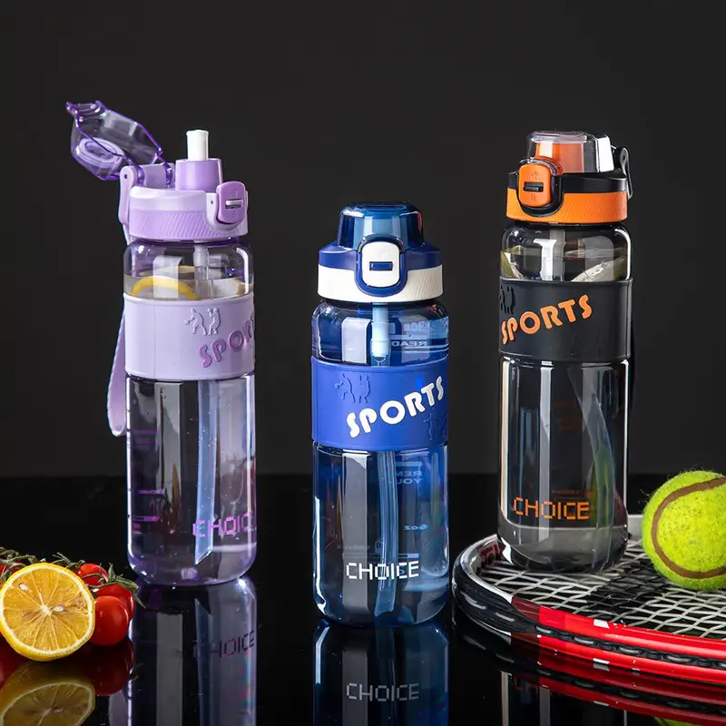 800ML/27oz Square Gradient Water Bottle, 1 Count Leak-proof Seal Water Bottle, Portable Drinking Cup for Outdoor Sports 1