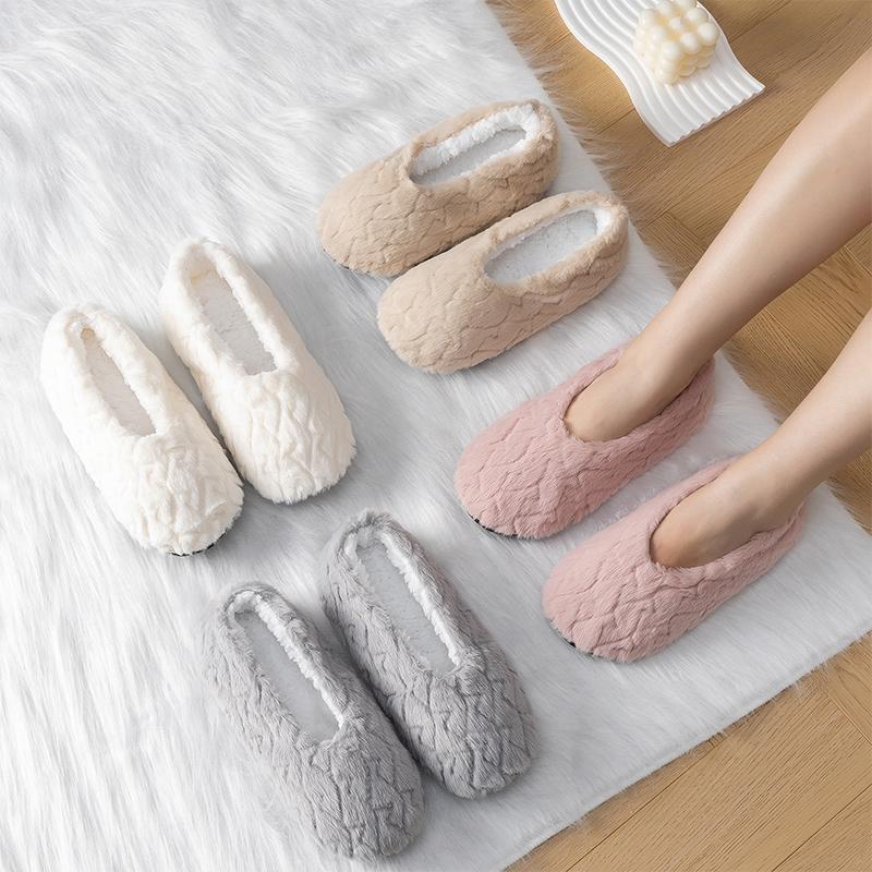 Product Introduction of Women's Warm Floor Socks Fall Winter Home Non Slip Plush Soft Comfortable Thicken Solid Colour Ladies Indoor Slippers Socks 9