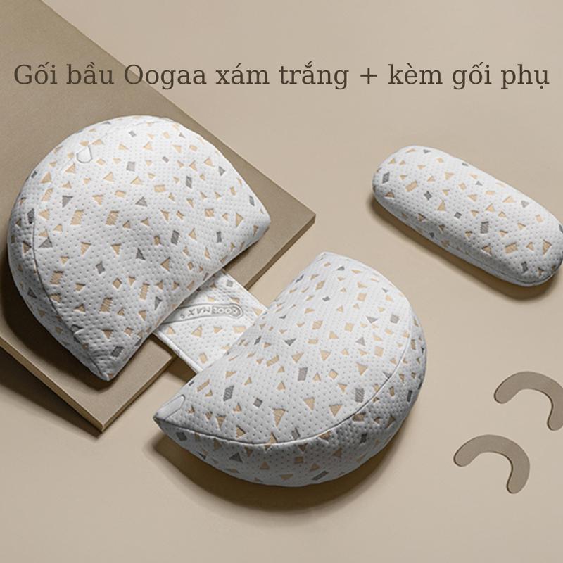 Gối Ngủ Cho Mẹ Bầu Kê Lưng Đỡ Bụng Vải Sợi Tre Mềm Mát và Dán Chỉnh Kích Thước Tiện Lợi Có Gối Phụ Kèm Theo