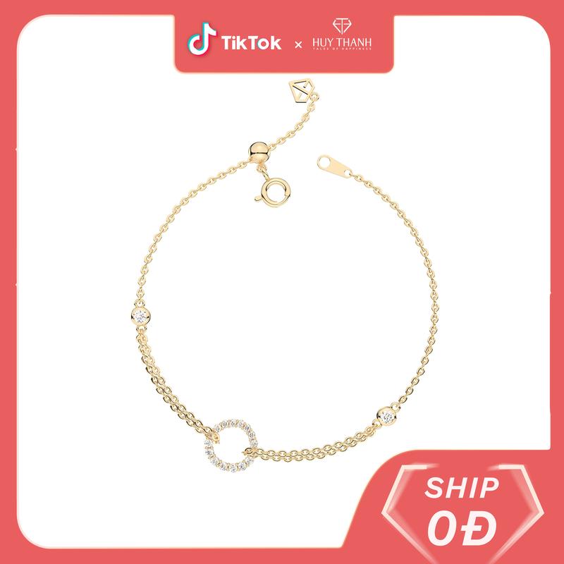 HuyThanhJewelry LLF325 Lắc tay Vàng Tây 10K 14k Họa Tiết Đơn Giản Thanh Lịch