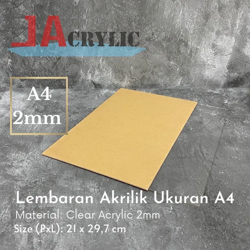 Akrilik Lembaran A4 2mm Transparan Bening / Lembaran Acrylic 0