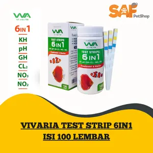 Vivaria Test Kit aquarium air laut dan tawar 6 in 1 Kertas ukur