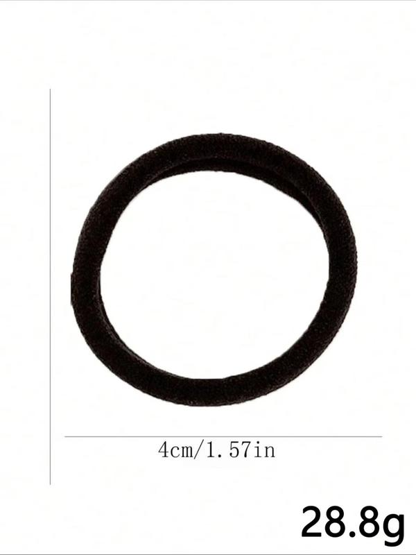 Solid Color Hair Tie, High Stretch Hair Tie, Casual Simple Hair Accessories for Women & Girls, Minimalist Headwear Suitable for Thick Hair 1