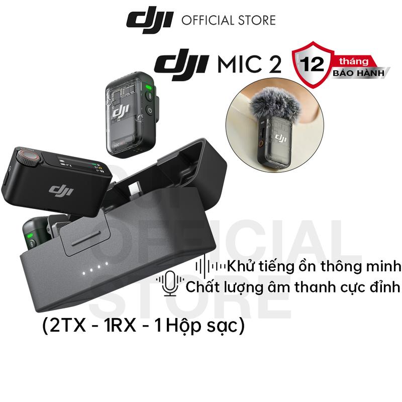 DJI Mic 2 Bộ micro không dây khử ồn mạnh mẽ chất âm vượt trội DJI Mic 2